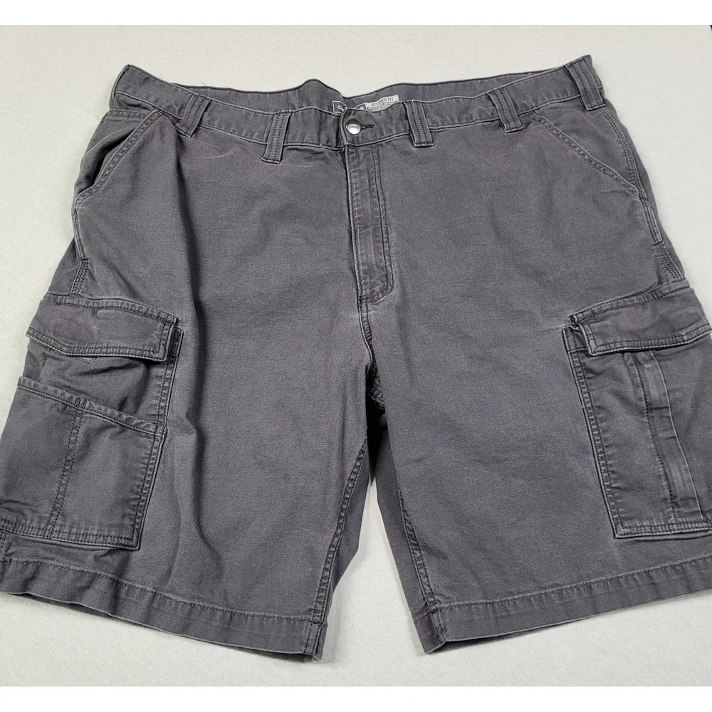 Carhartt Men's 46 Gray Rugged Flex Relaxed Fit Canvas Cargo Work Shorts BS3542-M